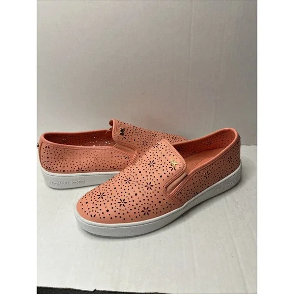 Michael Kors Women Leather Upper Rubber Sole Size 8M Coral - Picture 3 of 8